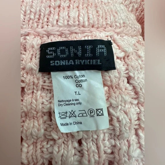 Sonia Rykiel $250 Vintage Crop Tank Top Sleeveless Crocheted Sweater Vest Size L - Picture 5 of 5